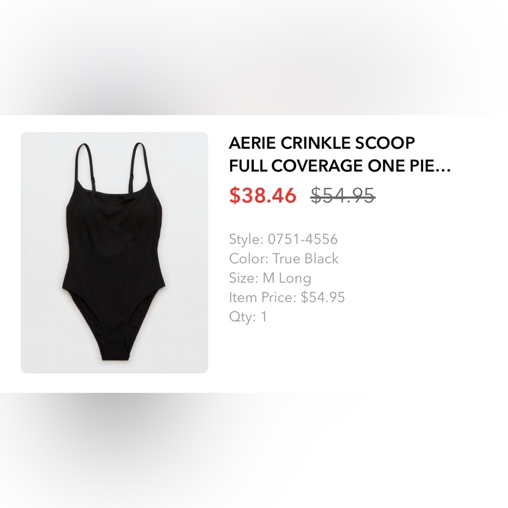 Aerie Ribbed One Piece Swimsuit